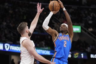 Shai Gilgeous-Alexander (2) a brillé face aux Cavs KEYSTONE/AP/Sue Ogrocki
